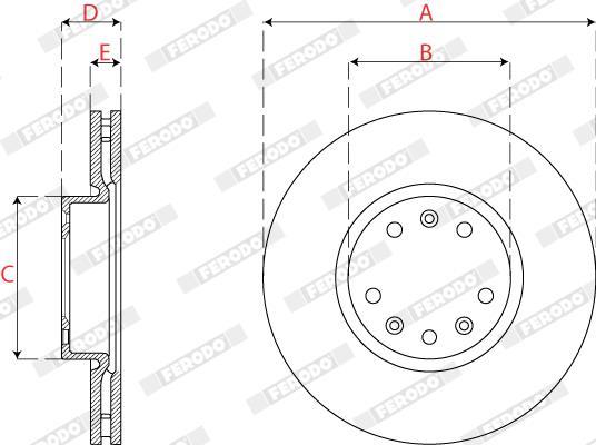 Disques de frein FERODO ref. DDF2782C