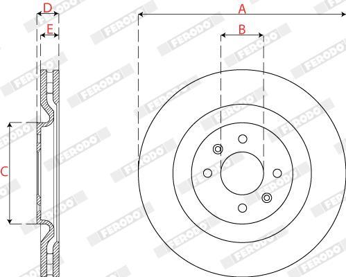 Disques de frein FERODO ref. DDF2784C