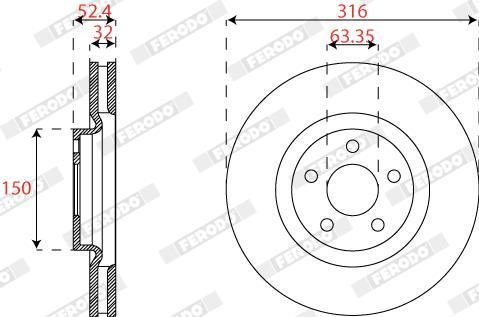 Discos de freno FERODO  ref. DDF2790C-1