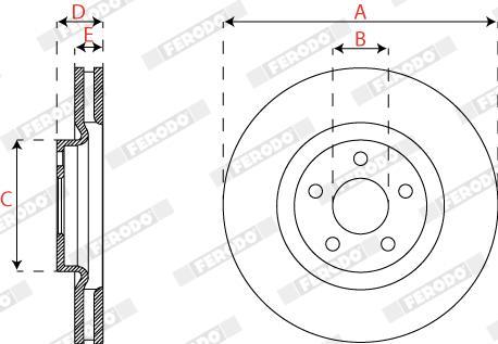 Discos de freno FERODO  ref. DDF2790C-1