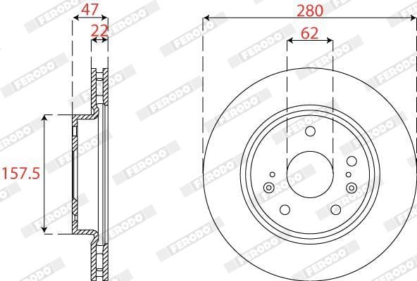 Disques de frein FERODO ref. DDF2791C