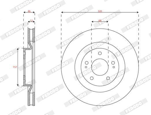 Disques de frein FERODO DDF2805C