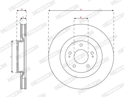 Disques de frein FERODO DDF2805C