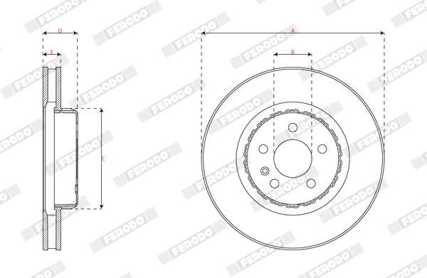 Disques de frein FERODO ref. DDF2807VC-1