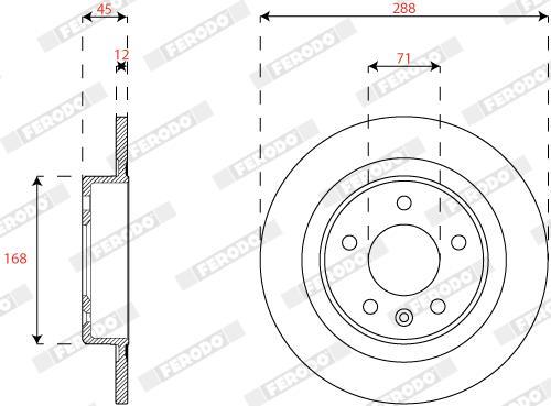 Discos de freno FERODO ref. DDF2812C