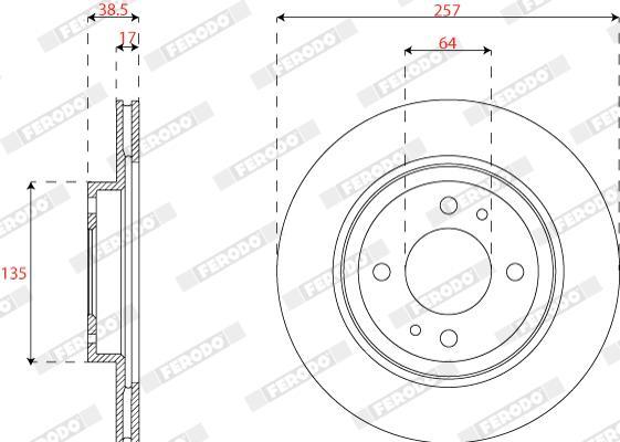 Disques de frein FERODO ref. DDF2815C