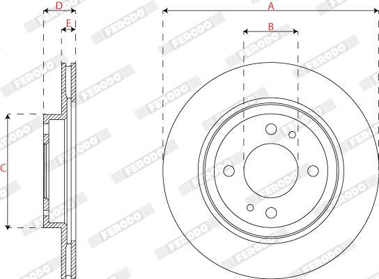 Disques de frein FERODO ref. DDF2815C