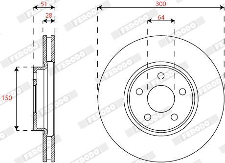 Disques de frein FERODO DDF2816C