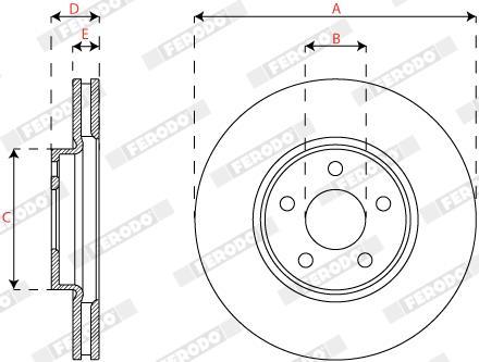 Disques de frein FERODO DDF2816C