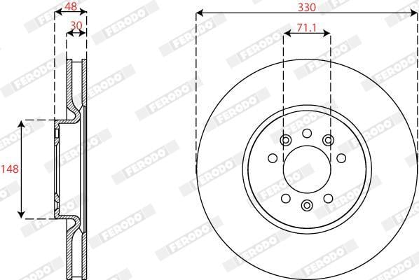 Discos de freno FERODO  ref. DDF2817C-1