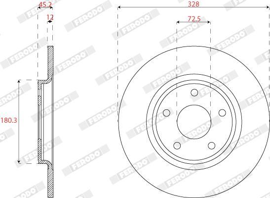 Disques de frein FERODO DDF2818C