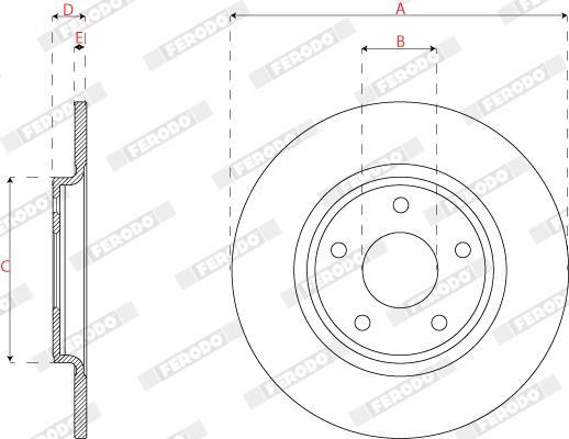 Disques de frein FERODO DDF2818C