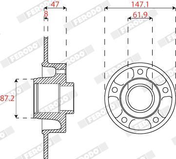 Discos de freno FERODO ref. DDF2820C-1