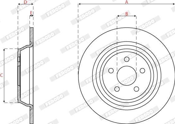 Disques de frein FERODO ref. DDF2821C