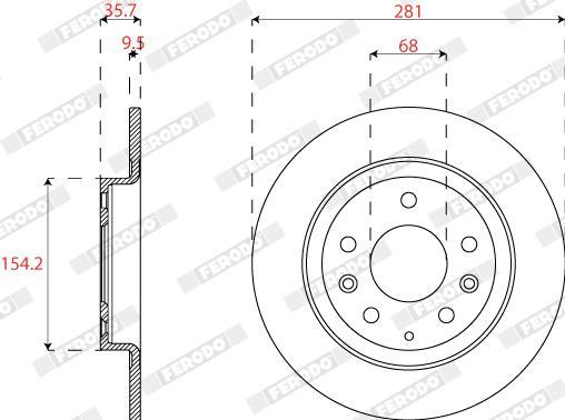 Disques de frein FERODO DDF2823C