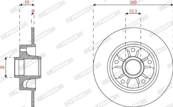 Discos de freno FERODO  ref. DDF2824C-1