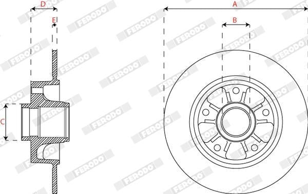 Discos de freno FERODO  ref. DDF2824C-1