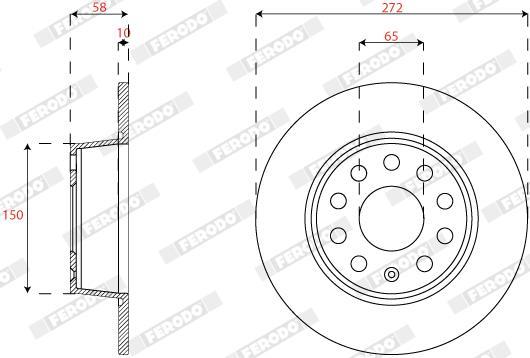 Disques de frein FERODO ref. DDF2825C