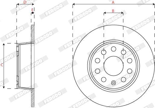 Disques de frein FERODO ref. DDF2825C
