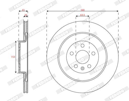 Disques de frein FERODO ref. DDF2844C