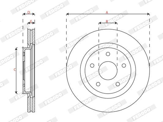 Discos de travão FERODO DDF2855C