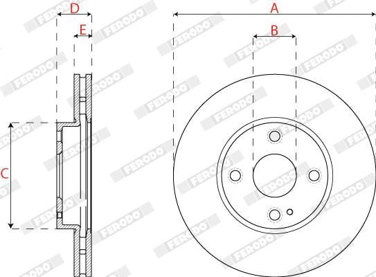 Discos de freno FERODO  ref. DDF2861C