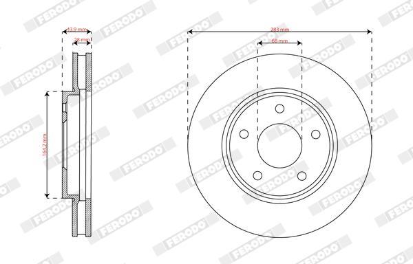 Discos de travão FERODO DDF2908C