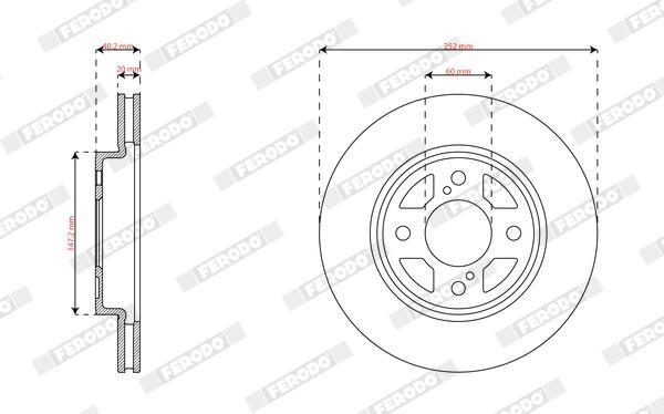 Disques de frein FERODO ref. DDF2921C