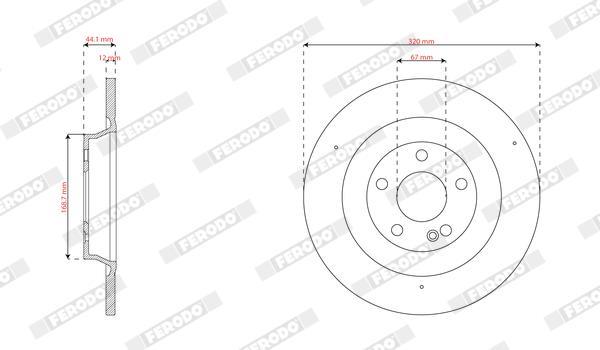 Discos de freno FERODO ref. DDF3002C