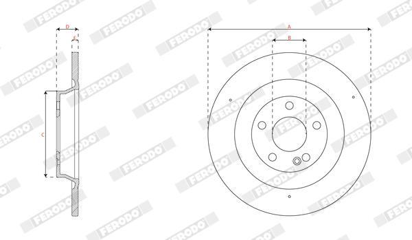 Discos de freno FERODO ref. DDF3002C
