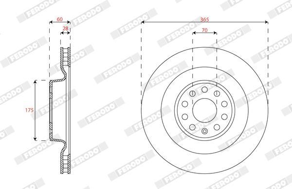 Discos de freno FERODO  ref. DDF3014C-1