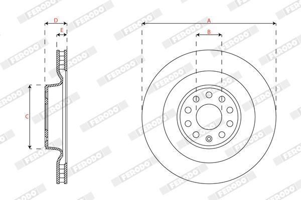 Discos de freno FERODO  ref. DDF3014C-1