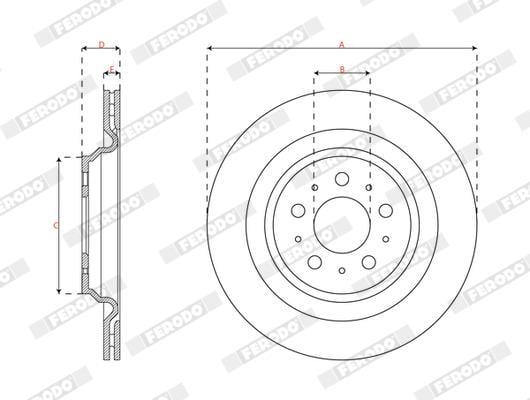 Discos de freno FERODO ref. DDF3016C-1