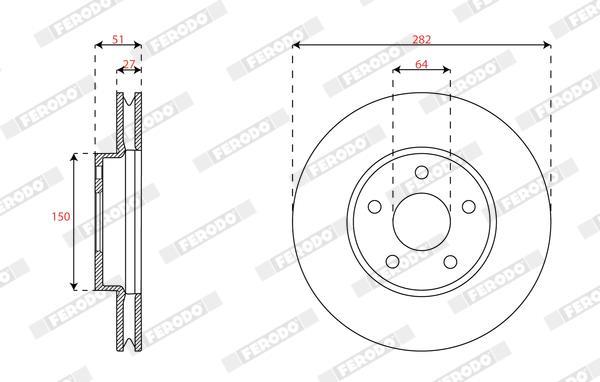Disques de frein FERODO DDF3020C