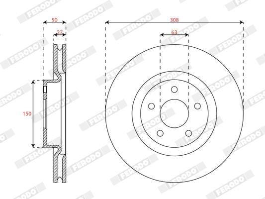 Discos de freno FERODO ref. DDF3021C