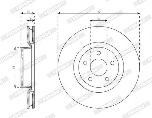 Discos de freno FERODO ref. DDF3021C