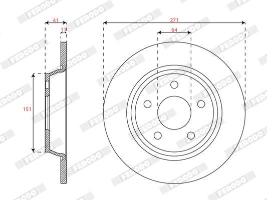 Disques de frein FERODO DDF3022C