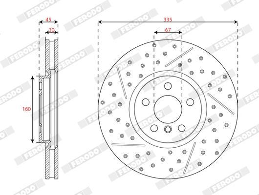 Discos de freno FERODO  ref. DDF3023C-1