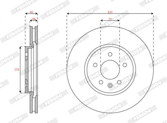 Discos de freno FERODO ref. DDF3032C-1