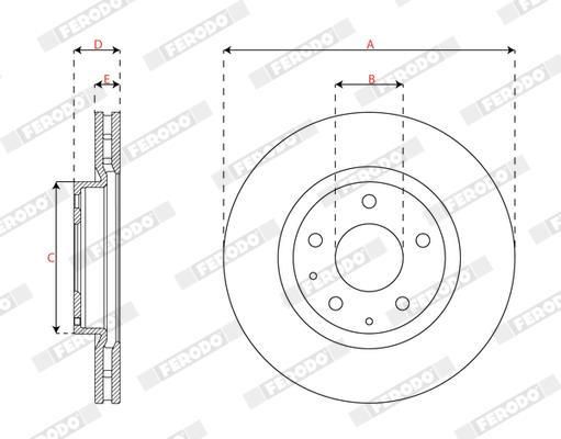 Disques de frein FERODO ref. DDF3035C
