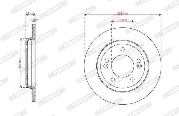 Discos de freno FERODO ref. DDF3037C