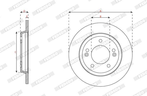 Discos de freno FERODO ref. DDF3037C