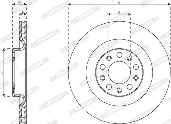 Disques de frein FERODO DDF3038C