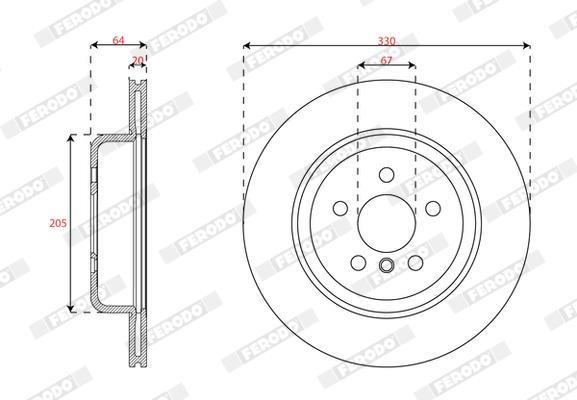 Discos de freno FERODO ref. DDF3042LC-1