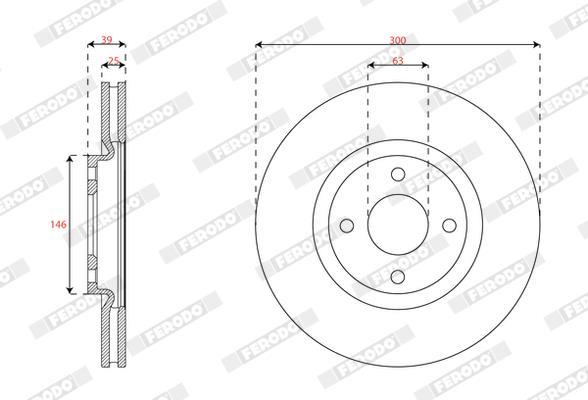 Disques de frein FERODO DDF3043C