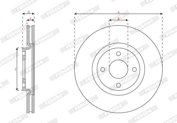 Disques de frein FERODO DDF3043C