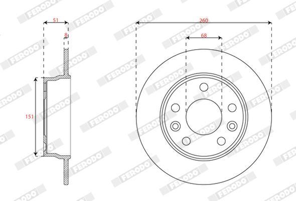 Disques de frein FERODO ref. DDF3045C