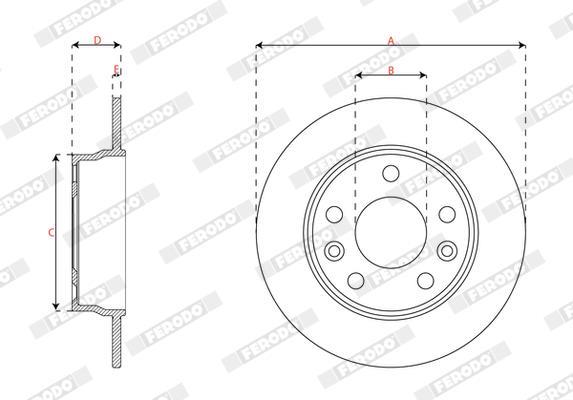 Disques de frein FERODO ref. DDF3045C