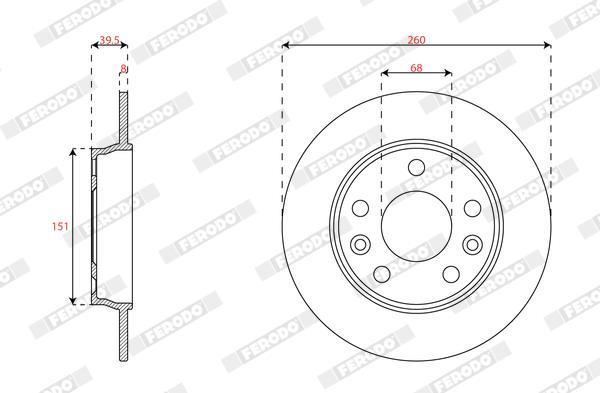 Discos de freno FERODO ref. DDF3046C