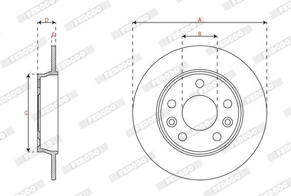 Discos de freno FERODO ref. DDF3046C